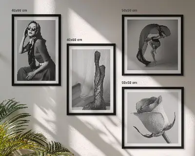 Pripravljena stenska galerija elegantni portreti žensk