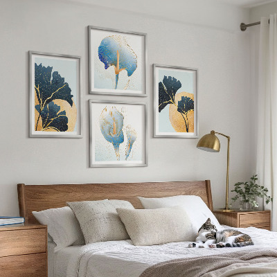 Set 4 slik v okvirju Portret limoninega vina Kahlo