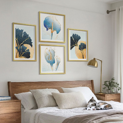 Set 4 slik v okvirju Portret limoninega vina Kahlo