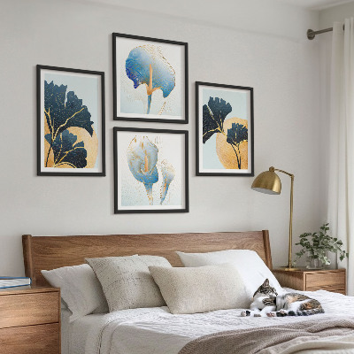 Set 4 slik v okvirju Portret limoninega vina Kahlo