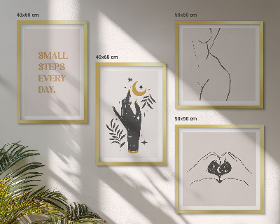 Pripravljena stenska galerija Minimalistične boemske ilustracije