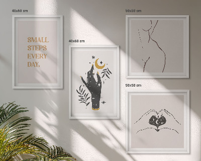 Pripravljena stenska galerija Minimalistične boemske ilustracije