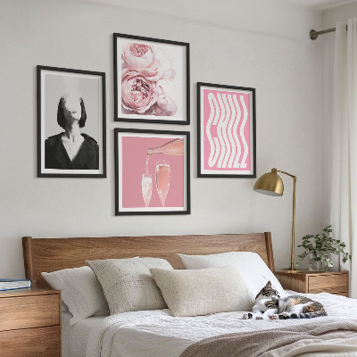 Komplet slik nad zofo Eleganten portret s šampanjcem
