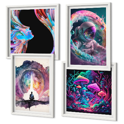 Pripravljena stenska galerija Barvite ilustracije fantazijske umetnosti