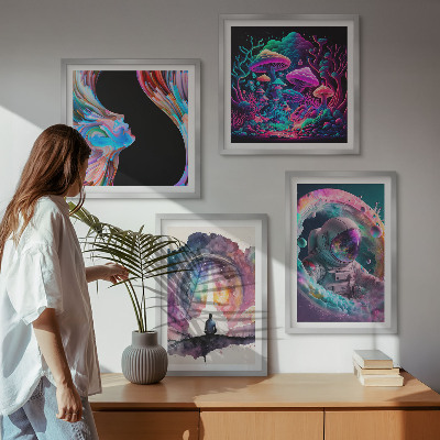 Pripravljena stenska galerija Barvite ilustracije fantazijske umetnosti