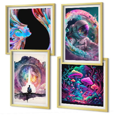 Pripravljena stenska galerija Barvite ilustracije fantazijske umetnosti