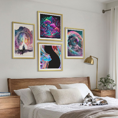 Pripravljena stenska galerija Barvite ilustracije fantazijske umetnosti