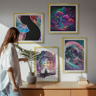 Pripravljena stenska galerija Barvite ilustracije fantazijske umetnosti