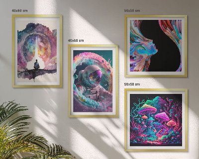 Pripravljena stenska galerija Barvite ilustracije fantazijske umetnosti
