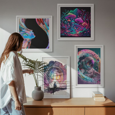 Pripravljena stenska galerija Barvite ilustracije fantazijske umetnosti