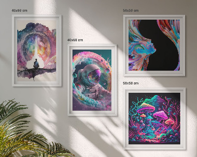 Pripravljena stenska galerija Barvite ilustracije fantazijske umetnosti