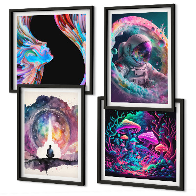 Pripravljena stenska galerija Barvite ilustracije fantazijske umetnosti
