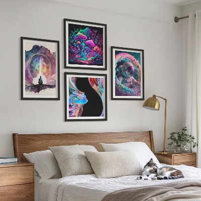 Pripravljena stenska galerija Barvite ilustracije fantazijske umetnosti