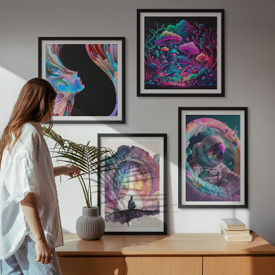 Pripravljena stenska galerija Barvite ilustracije fantazijske umetnosti