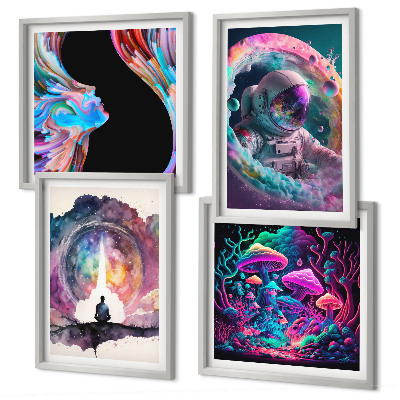 Pripravljena stenska galerija Barvite ilustracije fantazijske umetnosti