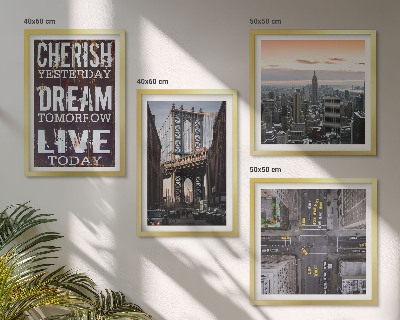 Pripravljena stenska galerija Citat o newyorških pokrajinah