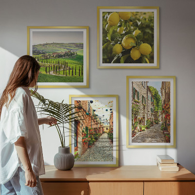 Komplet slik nad zofo Očarljive ulice cvetov limone