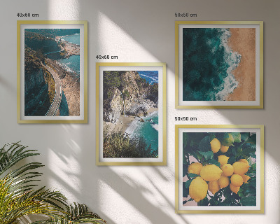 Pripravljena stenska galerija Morska plaža limone gore