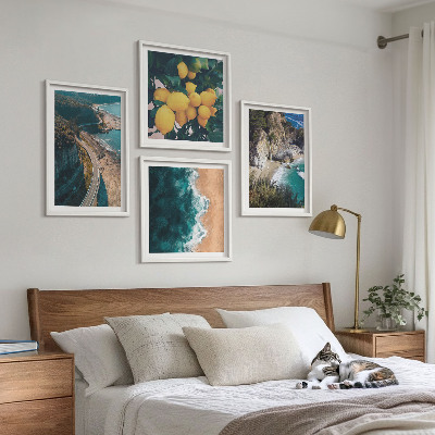 Pripravljena stenska galerija Morska plaža limone gore