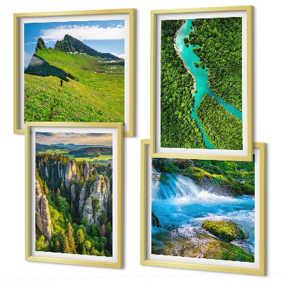 Pripravljena stenska galerija Zelene gore reka skale