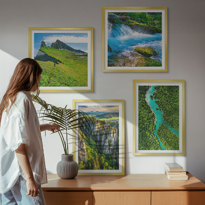 Pripravljena stenska galerija Zelene gore reka skale
