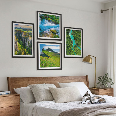 Pripravljena stenska galerija Zelene gore reka skale