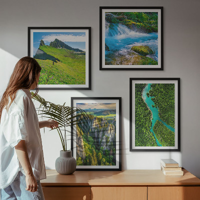 Pripravljena stenska galerija Zelene gore reka skale