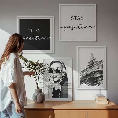 Pripravljena stenska galerija Portreti Eifflov stolp slogani
