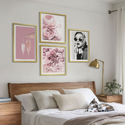Komplet slik nad zofo Rože potonike vrtnice eleganca