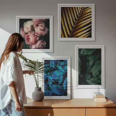 Pripravljena stenska galerija Listi cvetijo v barvah