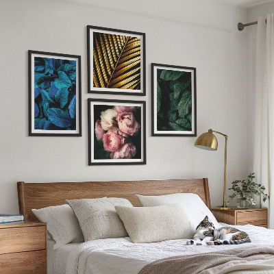 Pripravljena stenska galerija Listi cvetijo v barvah