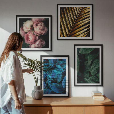 Pripravljena stenska galerija Listi cvetijo v barvah