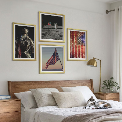 Pripravljena stenska galerija Ameriški simboli Zastava ZDA
