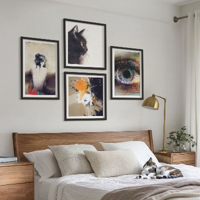 Pripravljena stenska galerija Portret ženske, oči, barve, čustva