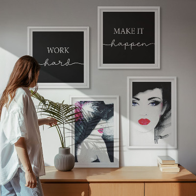 Pripravljena stenska galerija Portreti žensk z ustnicami