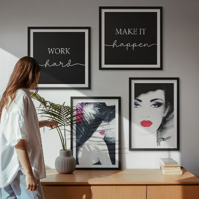 Pripravljena stenska galerija Portreti žensk z ustnicami