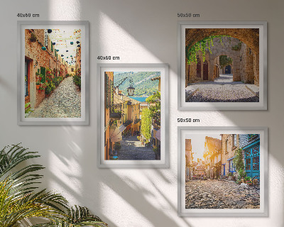 Pripravljena stenska galerija Očarljive ulice s kamni