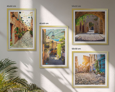Pripravljena stenska galerija Očarljive ulice s kamni