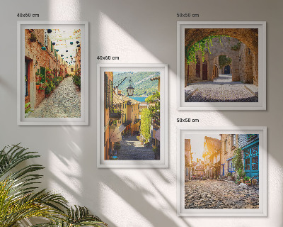 Pripravljena stenska galerija Očarljive ulice s kamni