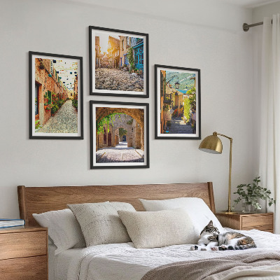 Pripravljena stenska galerija Očarljive ulice s kamni