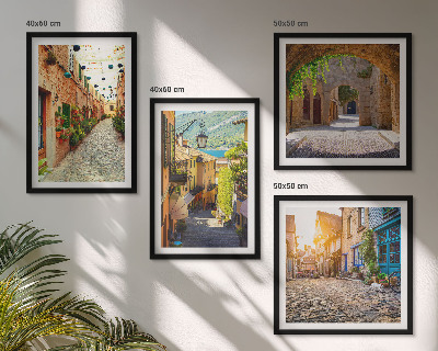 Pripravljena stenska galerija Očarljive ulice s kamni
