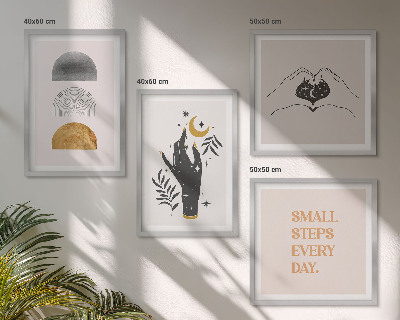 Set 4 slik v okvirju Minimalistične boemske ilustracije