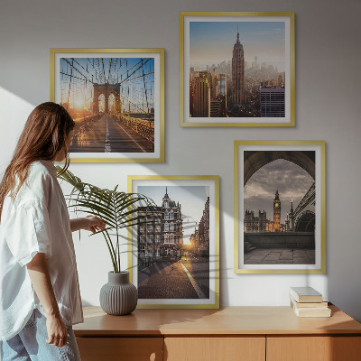 Set 4 slik v okvirju Komplet za slikanje z razgledom na London