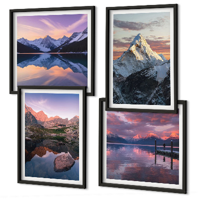 Pripravljena stenska galerija Gorske pokrajine v ozadju