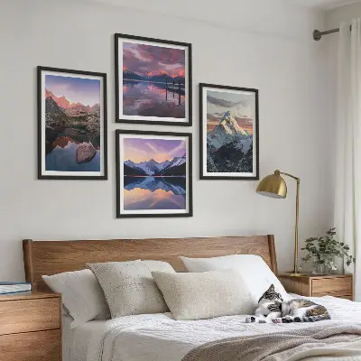 Pripravljena stenska galerija gorske pokrajine