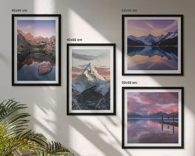 Pripravljena stenska galerija gorske pokrajine