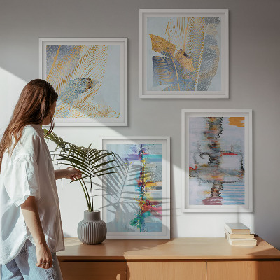 Pripravljena stenska galerija Abstraktne slikarske kompozicije