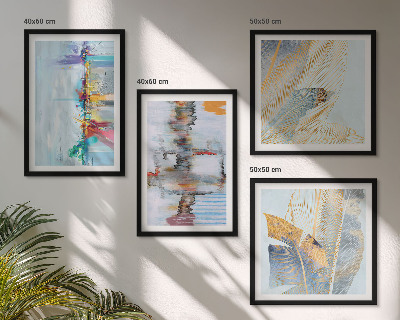 Pripravljena stenska galerija Abstraktne slikarske kompozicije