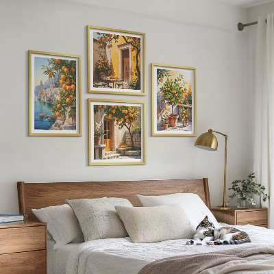 Pripravljena stenska galerija Poslikane citrusne pokrajine