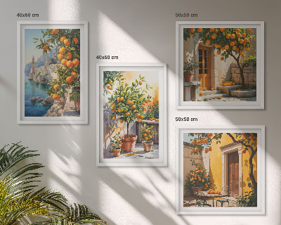 Pripravljena stenska galerija Poslikane citrusne pokrajine